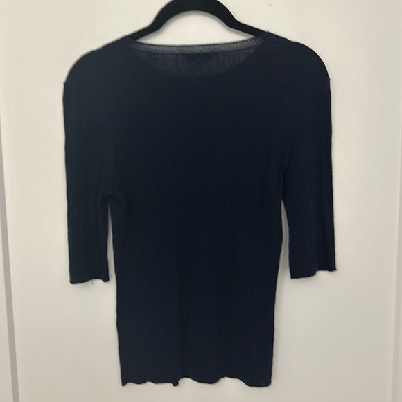 Vince Navy Ribbed Top - Picture 4 of 4
